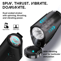kaotiklabs the shotty Dual-ended strokerwith spinning, thrusting,and vibrating power.